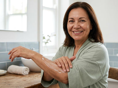 Natural botanical ingredients for best lotion for older skin - organic beauty editorial image