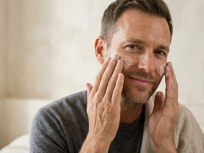 Natural botanical ingredients for best men's moisturiser for 40s - organic beauty editorial image