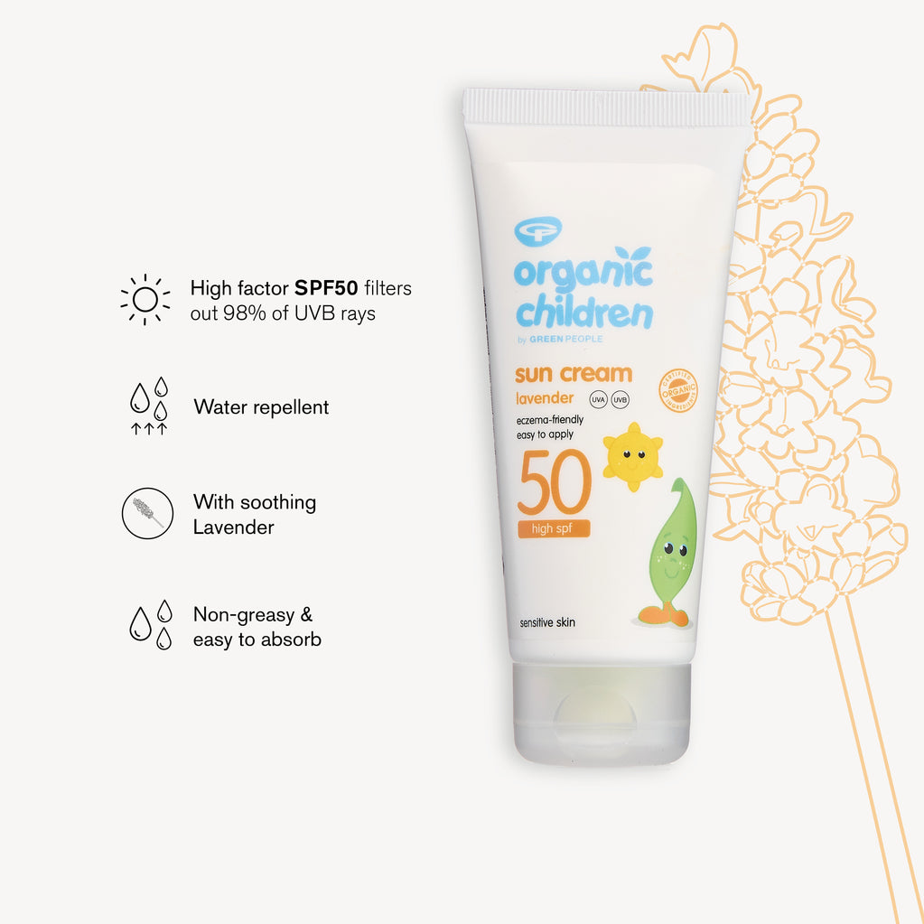 Organic Children Lavender Sun Cream SPF50 100ml